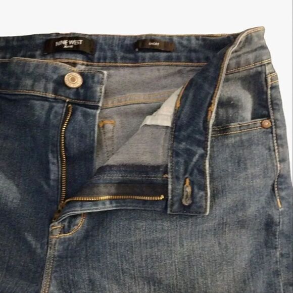 Nine West High Waist Button Hem Short Jean Shorts Plussize 14 - Picture 8 of 12